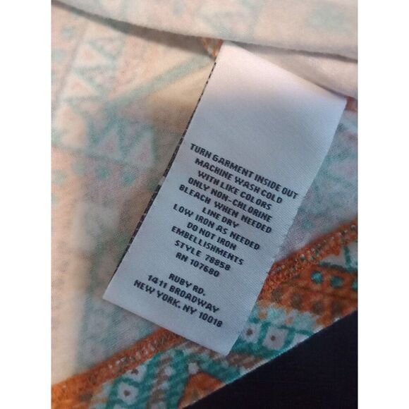 2X Sleeveless Top w Attachen 3/4 Sheer Poncho Ruby Rd Metal Beaded Neckline - Picture 7 of 7